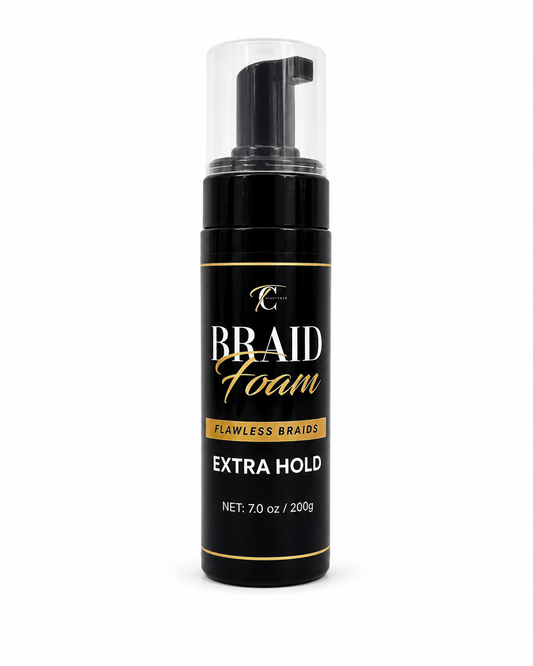 Braid Foam lightweight styling mousse for braids, twists, locs and natural hair by Tiara's Crown Collection