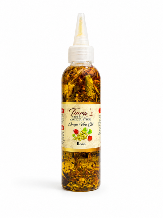 Grapevine Rose Oil restoring hair and skin oil by Tiara's Crown Collection