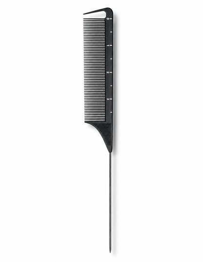 Black comb on a white background